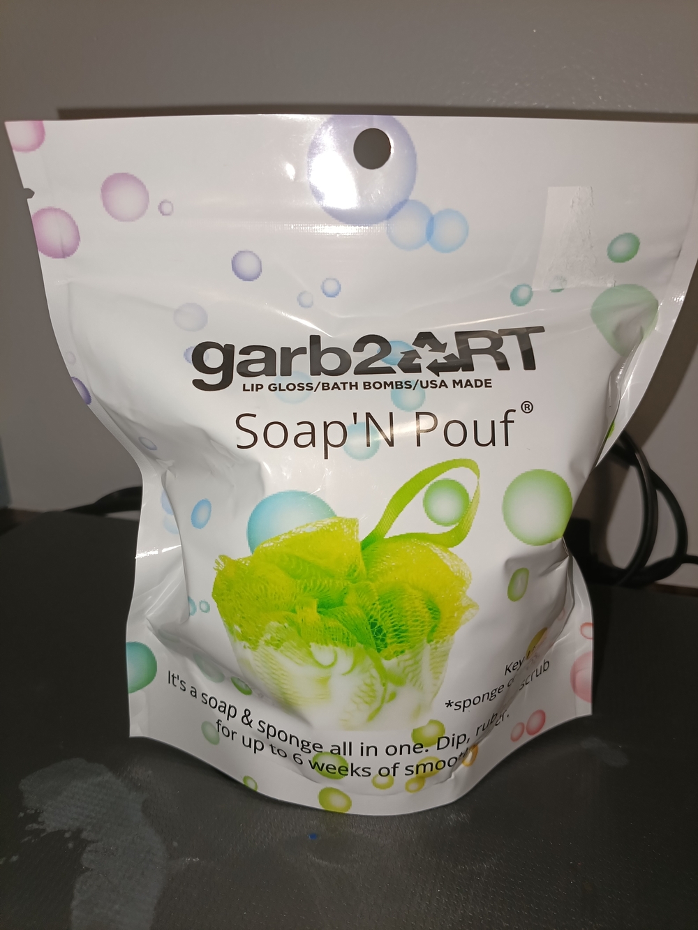 garb2ART Soap'N Pouf - Green Bath Pouf